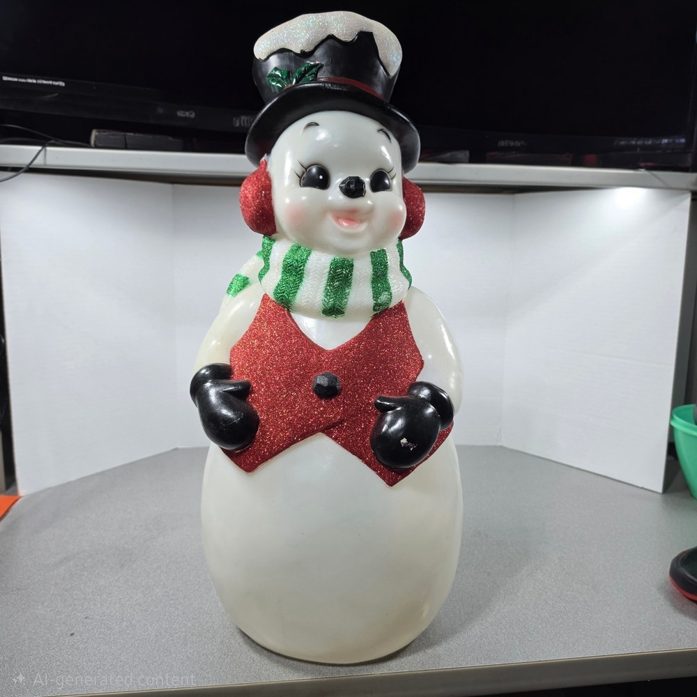 LED Illuminated Snowman 24"‎ Vintage Cracker Barrel